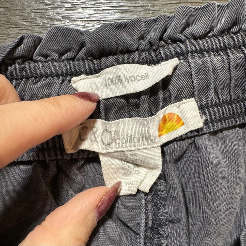 C&C California Shorts Lyocell Dark Grey Drawstring XS